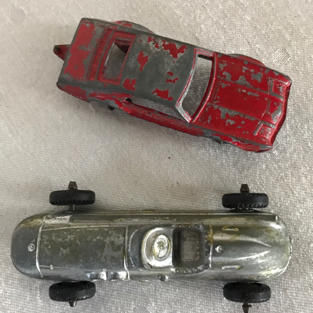 Metal Midge Toy racer and Toronado car